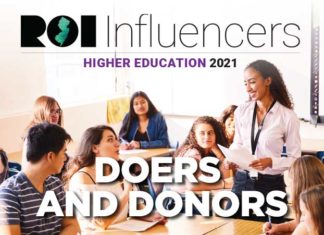 ROI Influencers: Higher Education 2021 — Doers and donors