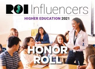ROI Influencers: Higher Education 2021 — Honor Roll