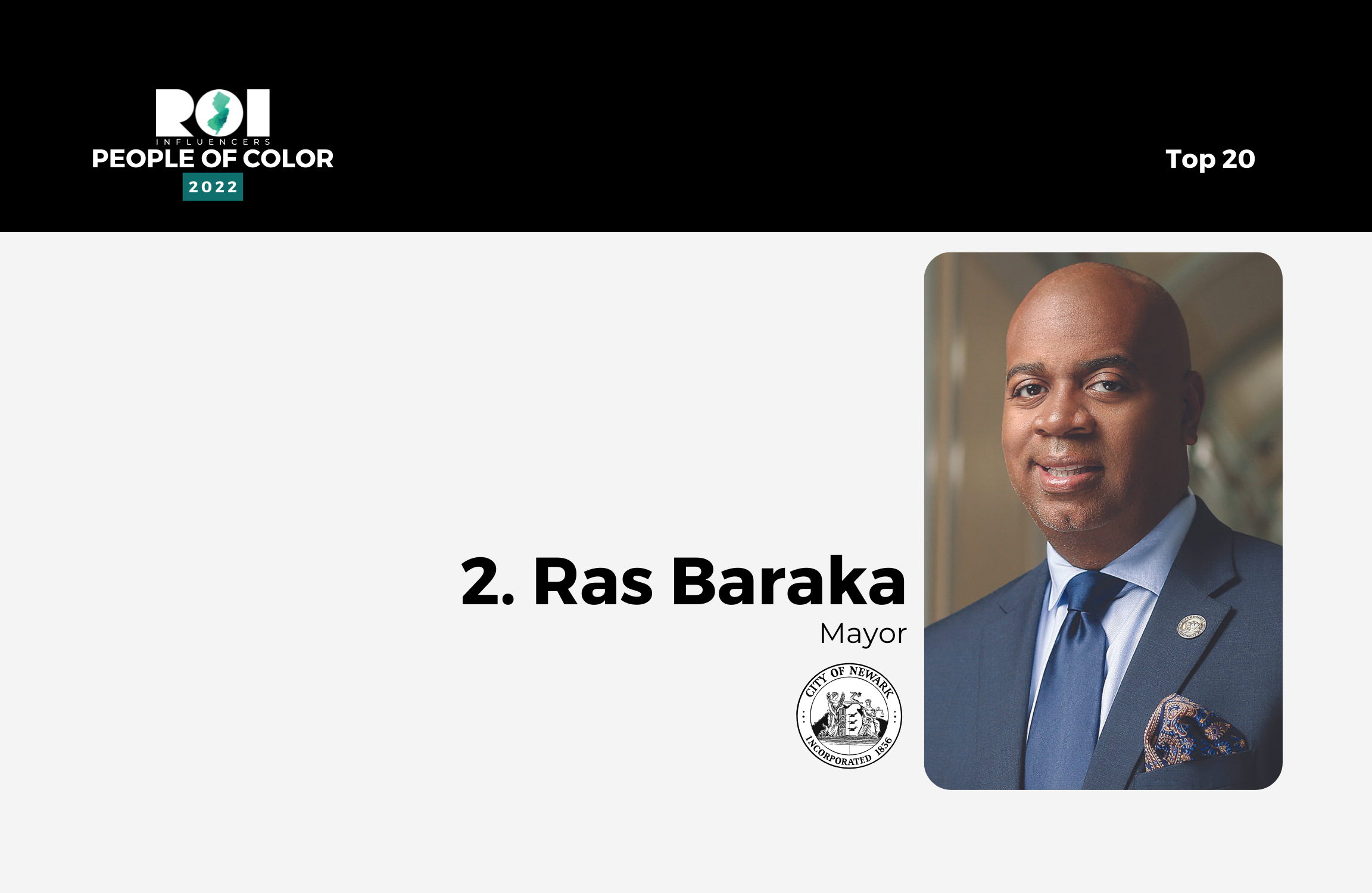 ROI Influencers: People of Color 2022 — Ras Baraka | ROI-NJ