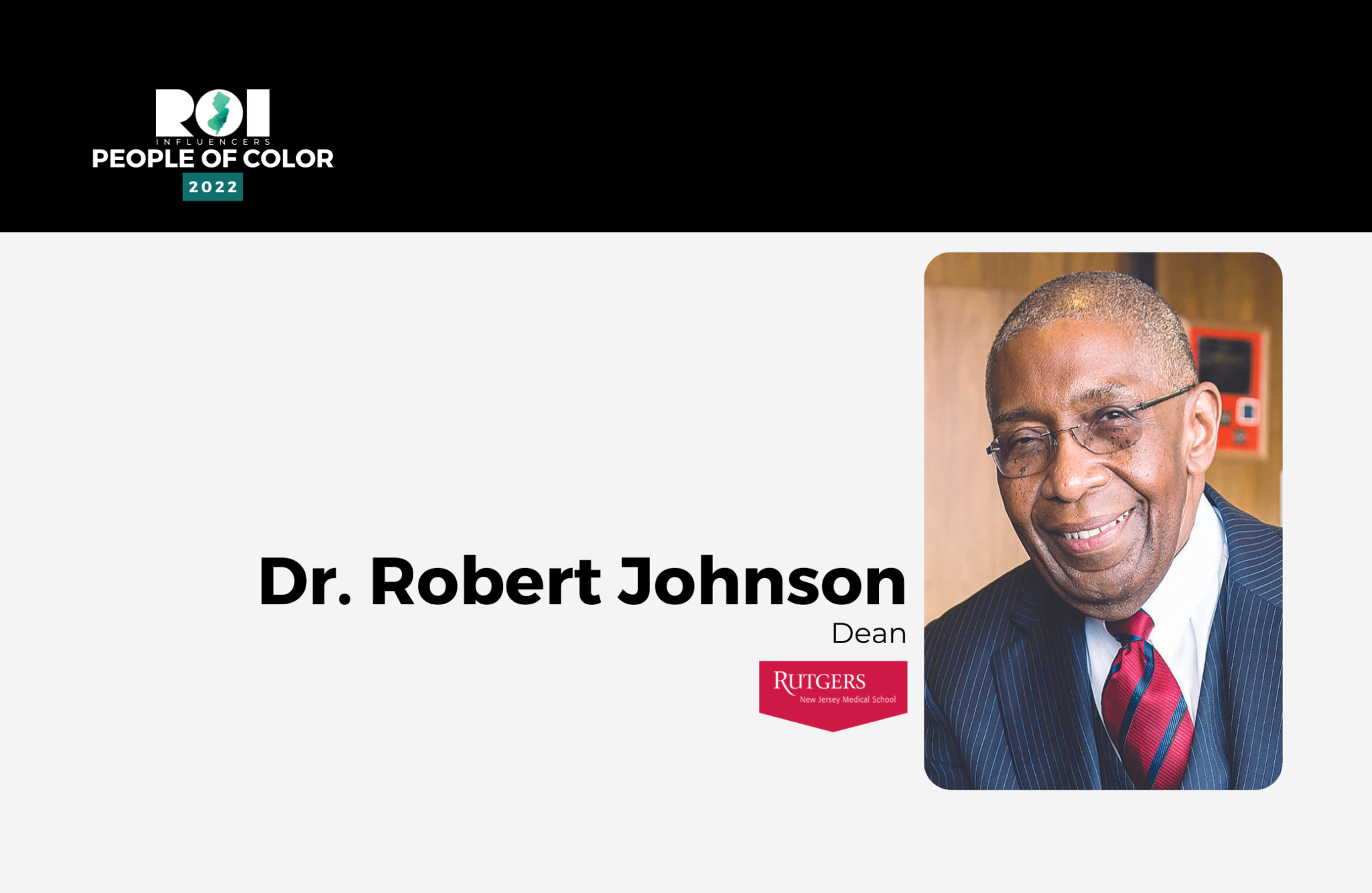ROI Influencers: People of Color 2022 — Dr. Robert Johnson | ROI-NJ