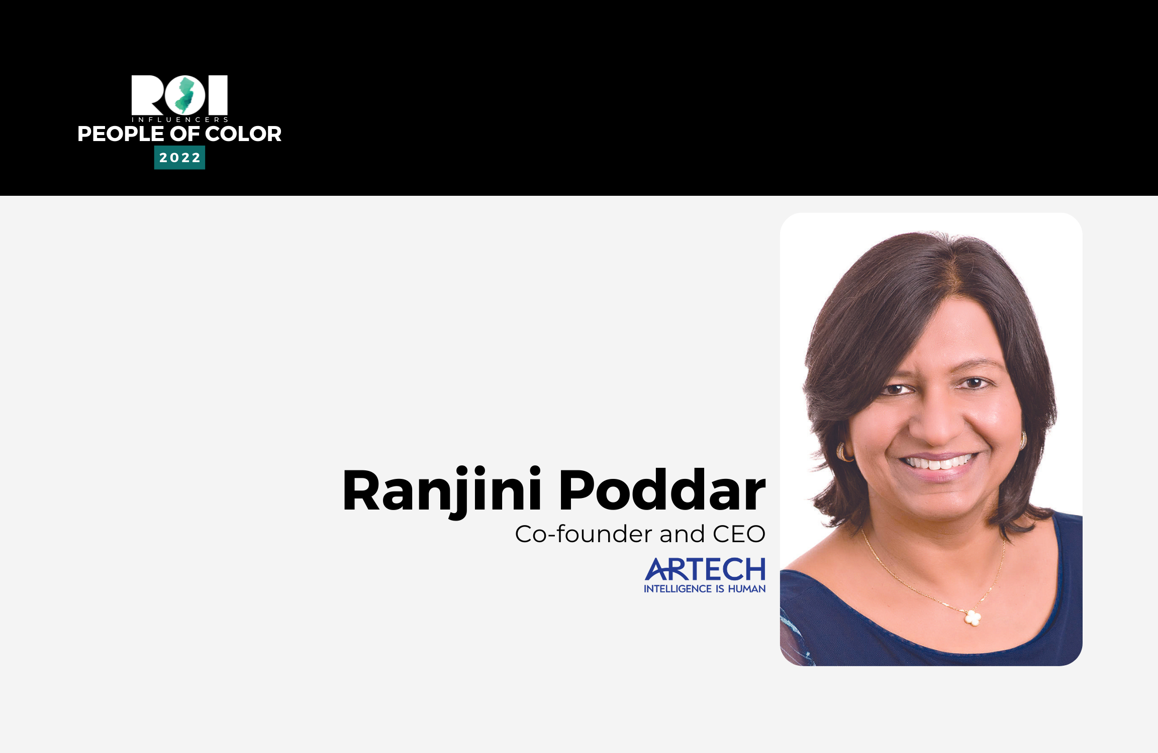 ROI Influencers: People of Color 2022 — Ranjini Poddar | ROI-NJ
