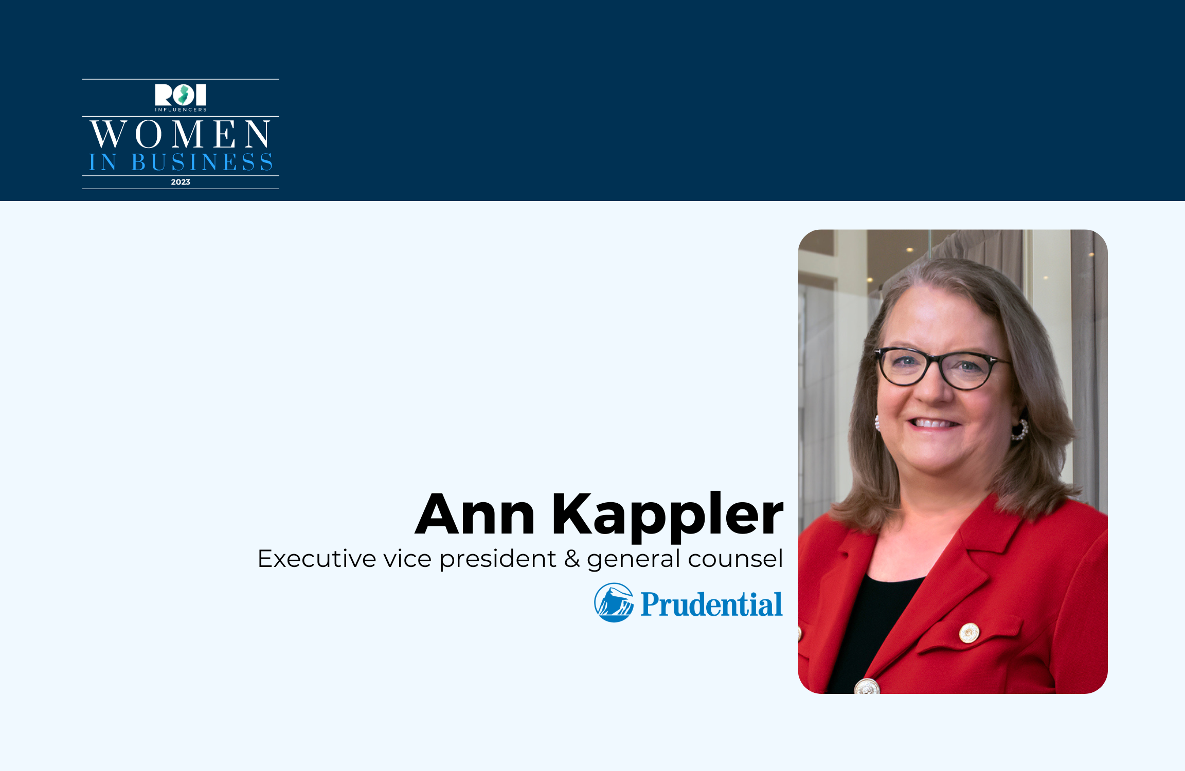 ROI Influencers: Women in Business 2023 — Ann Kappler | ROI-NJ