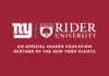 Rider University announces it is now an official higher education partner of the New York Giants