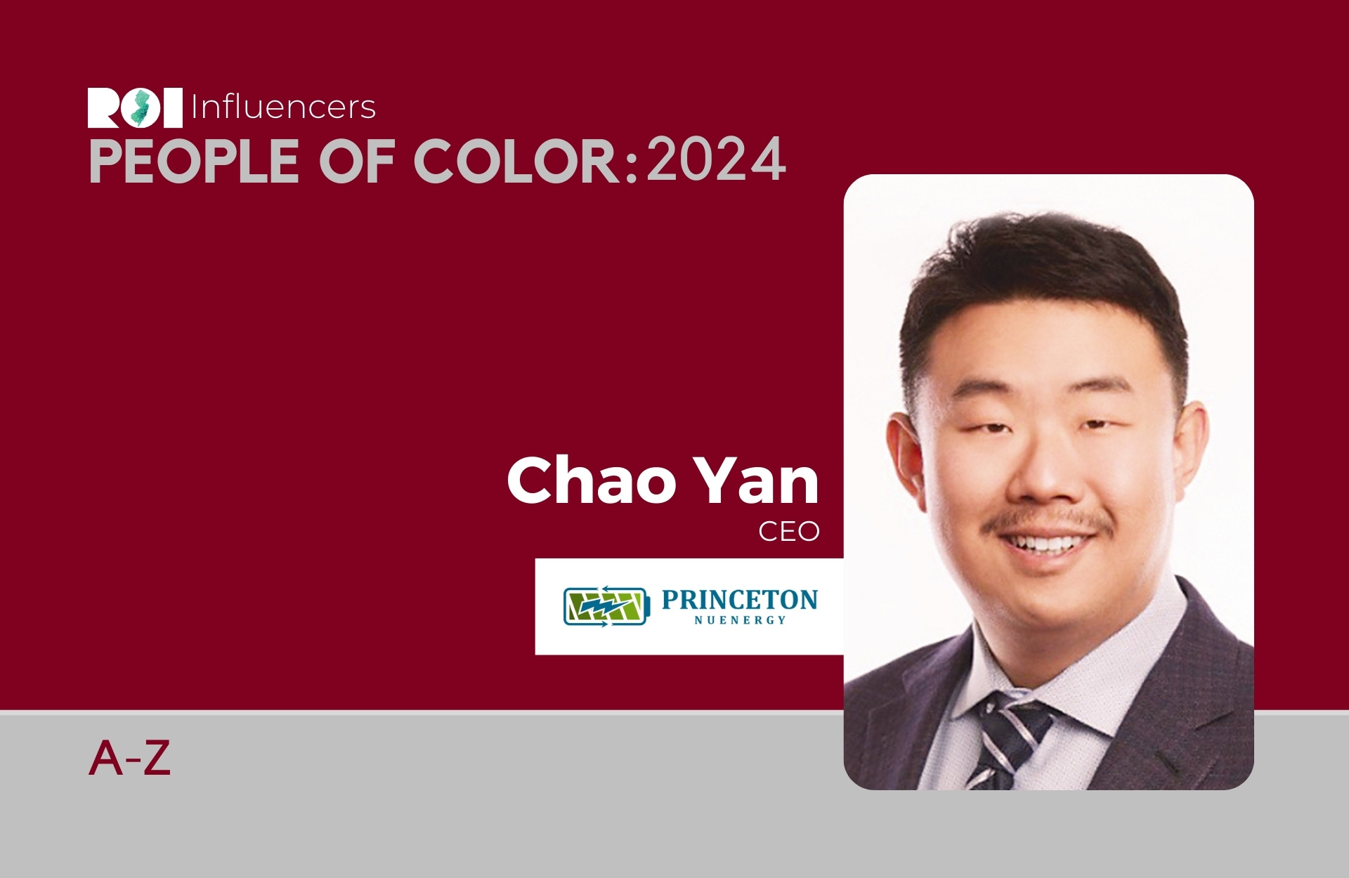 ROI Influencers: People of Color 2024 — Chao Yan | ROI-NJ