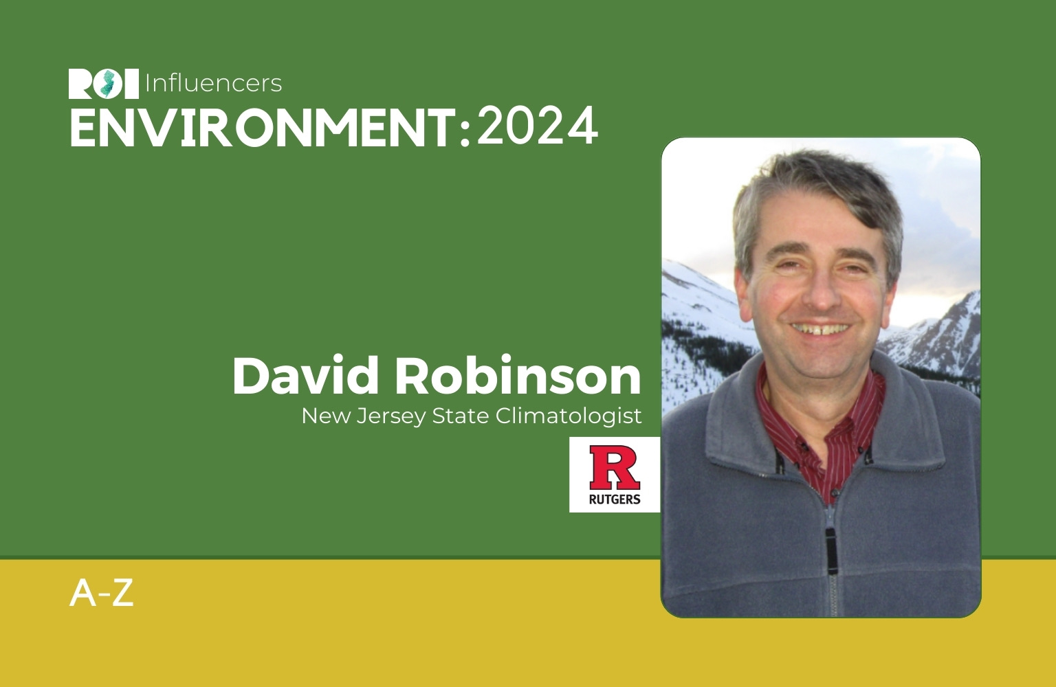 David Rako Environmental ROI Influencers: Environment 2024 — David Robinson | ROI-NJ