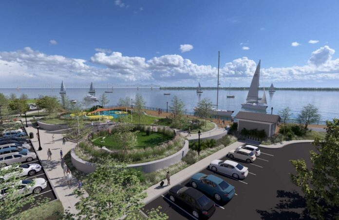 Architectural rendering of the Sea Gate apartment buildings planned for Perth Amboy's waterfront