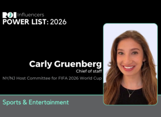 ROI Influencers Power List 2026: Sports & Entertainment — Carly Gruenberg