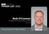 ROI Influencers Power List 2026: Government & Public Affairs — Rob O’Connor