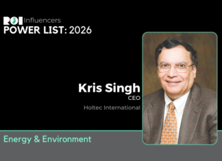 ROI Influencers Power List 2026: Energy & Environment — Kris Singh