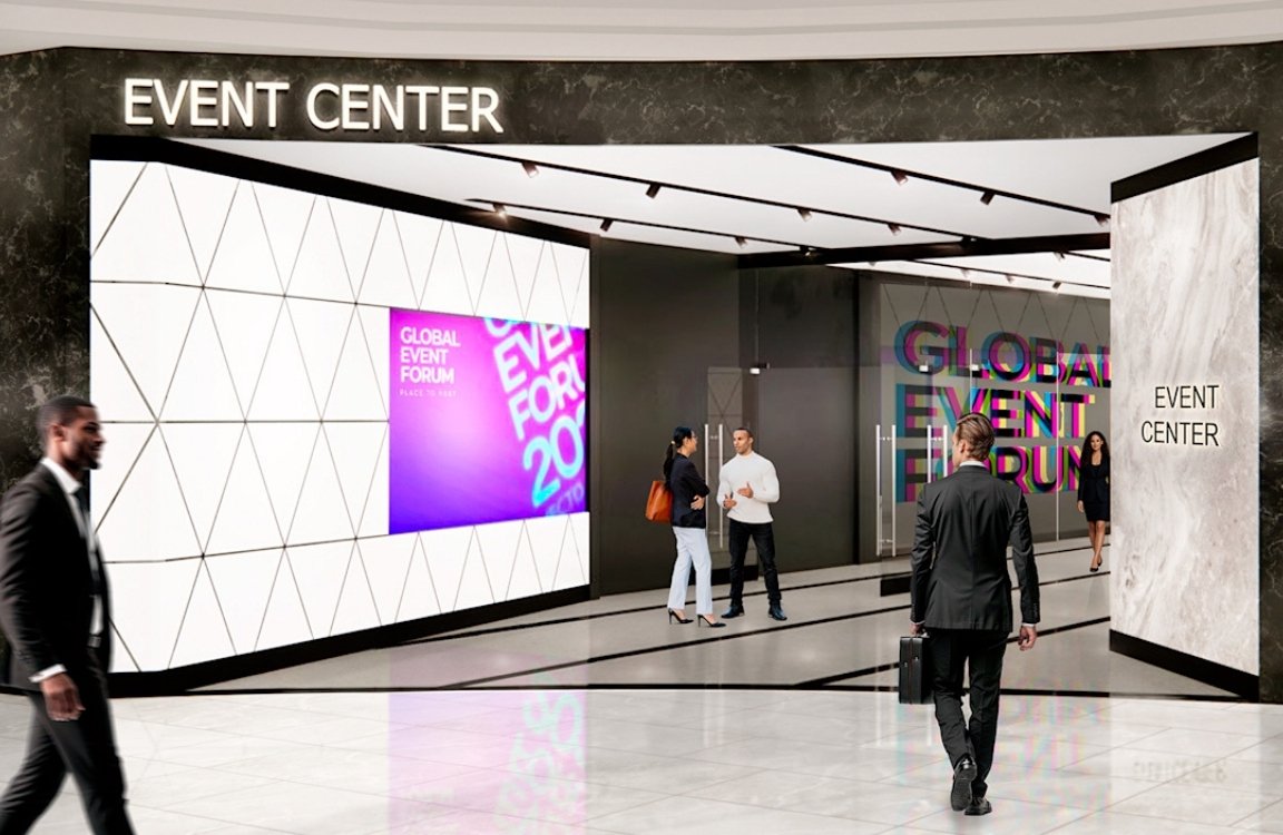 Exterior or interior view of the new 60,000-square-foot Event Center at American Dream entertainment complex
