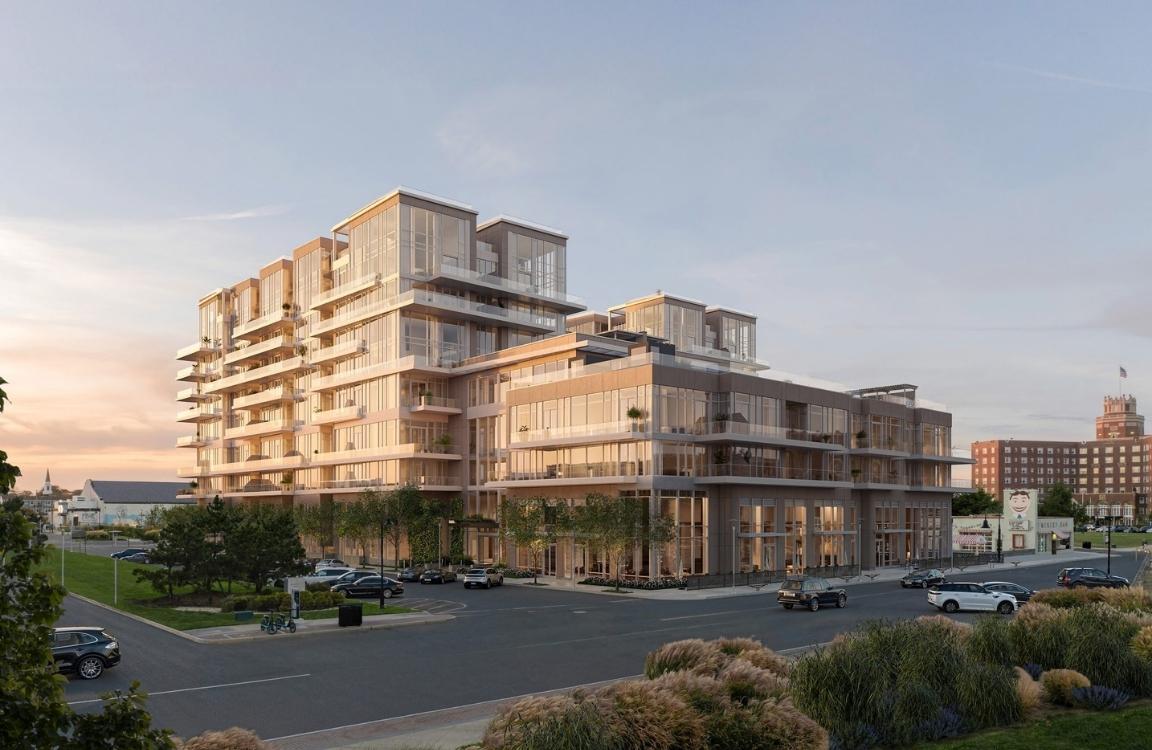 Rendering of Lido Oceanfront Residences luxury condominium development planned for Asbury Park beachfront